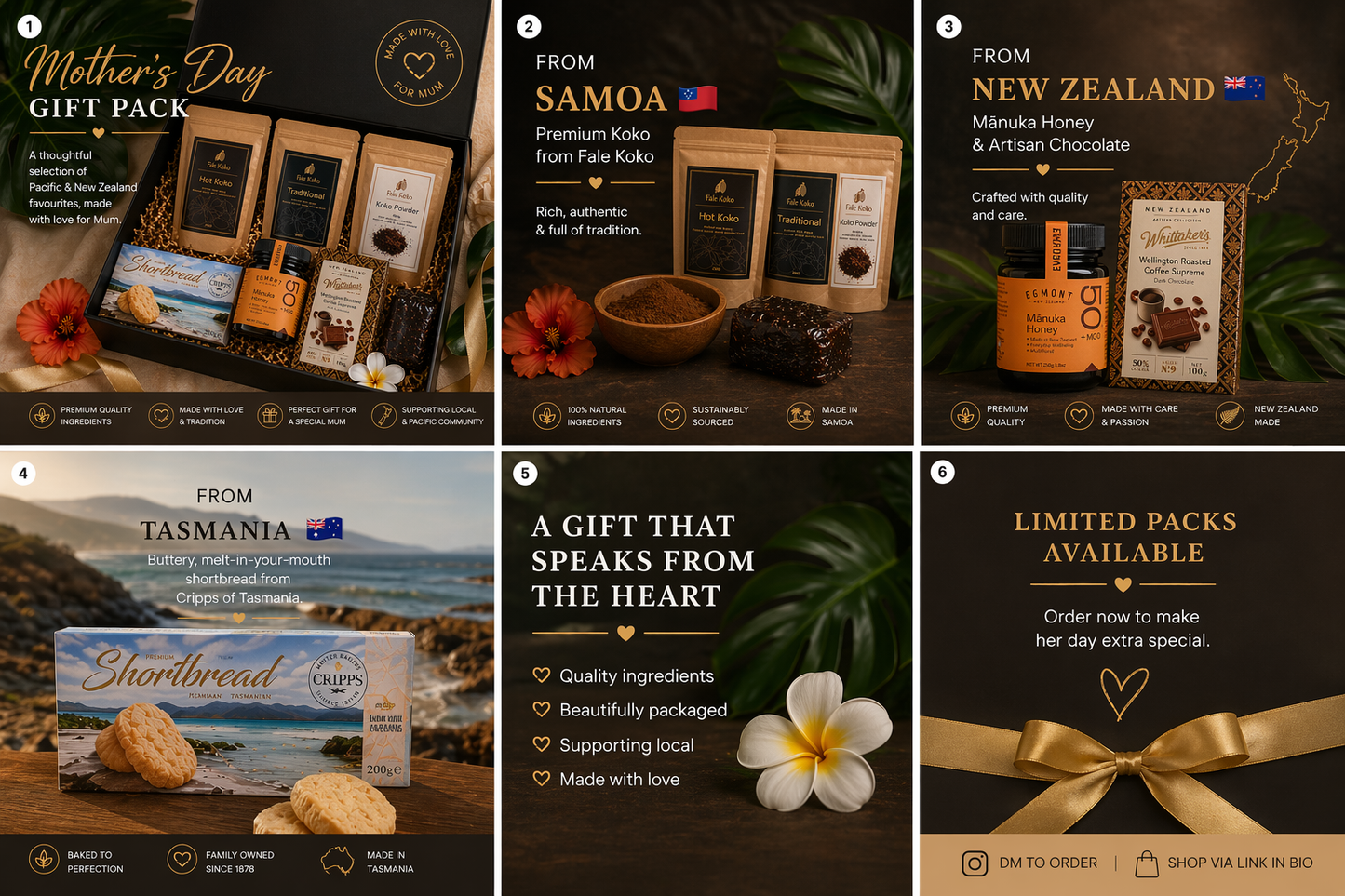 Mother's Day Gift Box | Koko Samoa, Manuka Honey, Shortbread, Chocolate Hamper