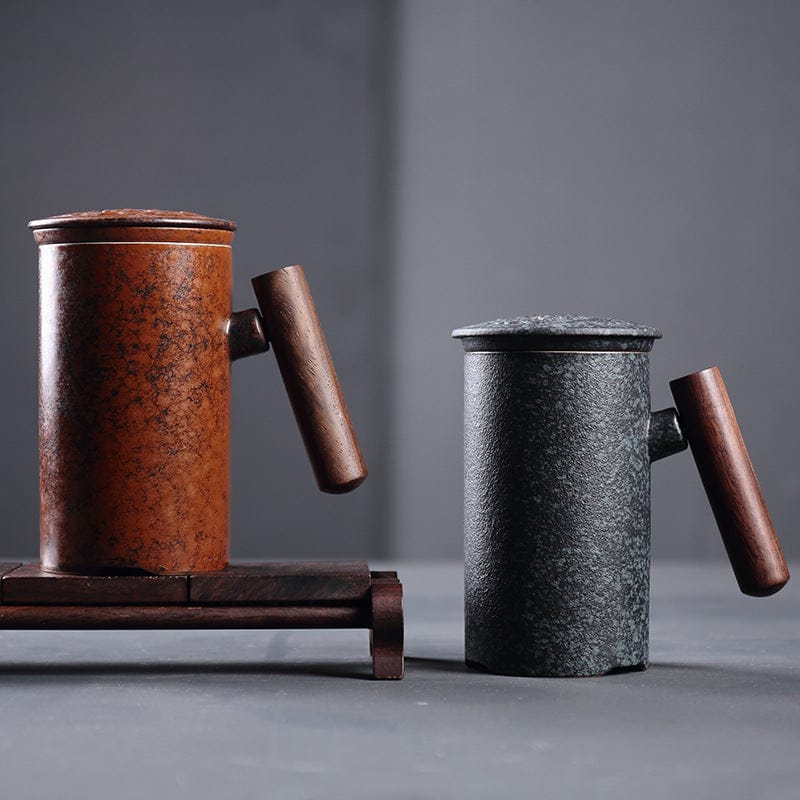 Japanese Koko Mugs with Wooden Handles 