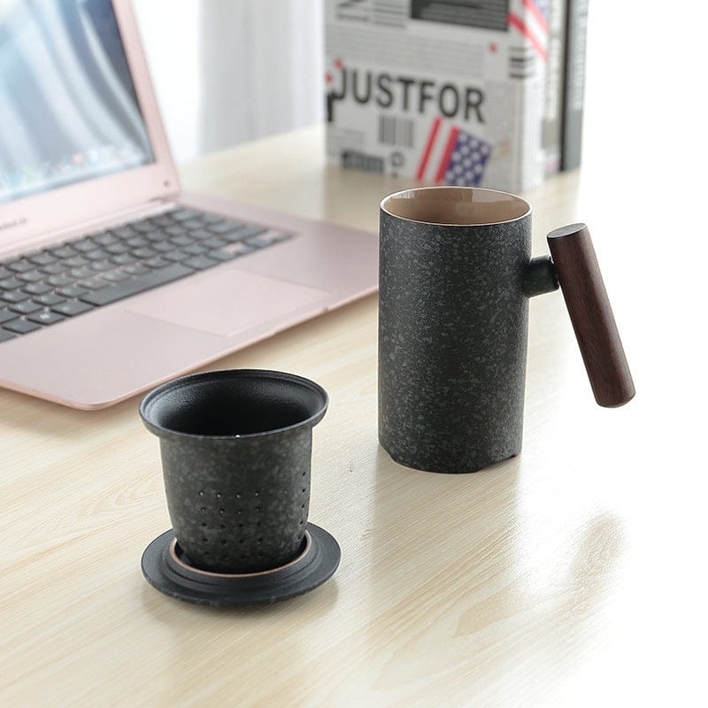 Japanese Koko Mugs with Wooden Handles 
