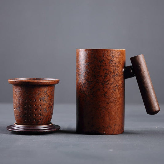 Japanese Koko Mugs with Wooden Handles 